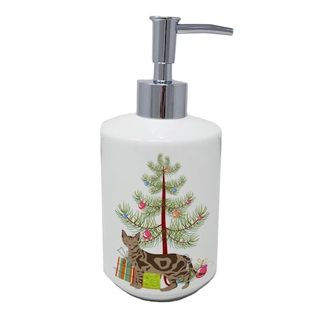 Carolines Treasures 7 x 3.5 in. Sokoke Cat Merry Christmas Ceramic Soap Dispenser CK4720SOAP